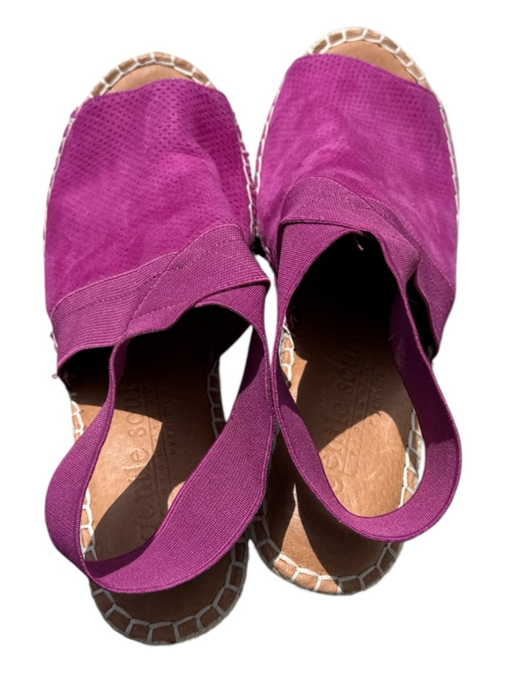 gentle souls Magenta Pink Colleen Espadrille Wedge Sandals - Picture 7 of 11